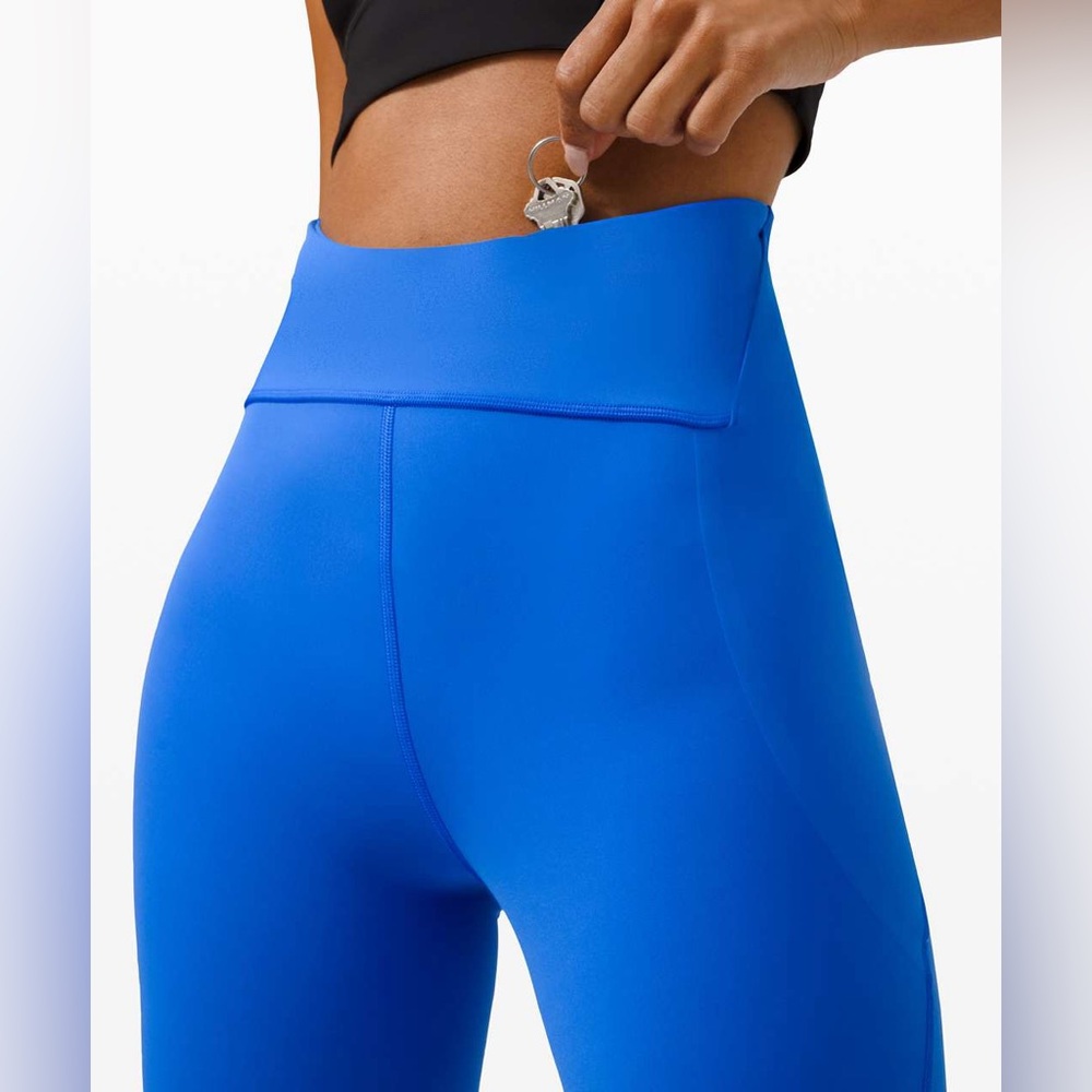 Lululemon•Free to Speed High-Rise Tight 25•Pocket Nulux•Wild Bluebell•LIKE NEW•6 - Picture 3 of 16